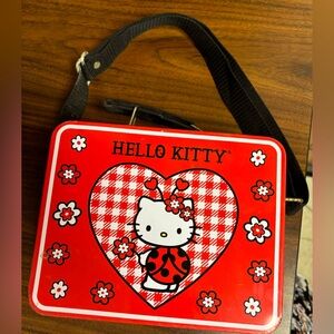 ($30) Hello Kitty Ladybug Theme Pencil box with adjustable strap. 1976.2001